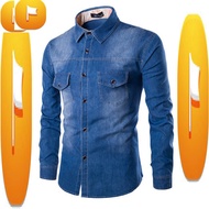 baju jaket kemeja lelaki fesyen jeans denim men shirt jacket original ss4082qq