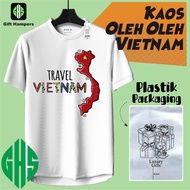 VIETNAM DALAT WHITE SOUVENTURE T-SHIRT AUTHENTICTAG 30S COTTON MATERIAL PREMIUM GIFT SOUVENIR