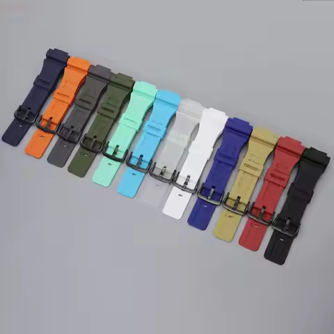 Rubber Solid Color Watchband For Casio AQS810 W-735 AEQ110 W735 Silicone Strap Durable Wristband Con