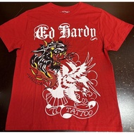 100% Pure Cotton Ed Hardy, Men's and Women's Tiger Pattern Design Printed T-Shirt Trendy Tops Spot