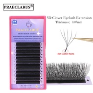 PRAECLARUS  5DFive-Leaf Clover Eyelash Extension Premium Materials Hand Woven Natural Thickness 0.07