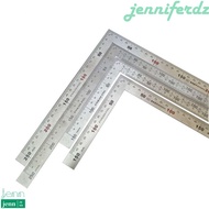 JENNIFERDZ Office L Shape Ruler Measurement Instruments Straight Ruler 90 Degree Ruler Stainless Ste