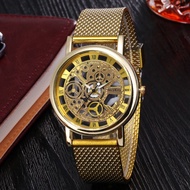 Men Luxury Style Quartz Watch With Stainless Steel Mesh Strap Mechanical Watches For Men