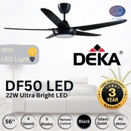 DEKA DF50 CEILING FAN AND LIGHT 5 BLADES 3 COLOR LED LIGHT 22W ULTRA BRIGHT SILENT QUIET FAN 4 SPEED