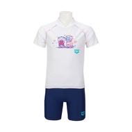 ARENA JUNIOR ARENA KUN SHORT SLEEVES SUN PROTECTION SET - WHITE