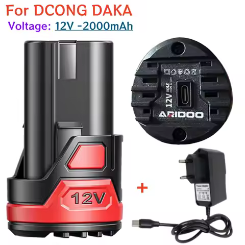 100% New 12V 2000mAh Rechargeable Battery Genuine DCONG Da Ka Specialized Hand Drill Electric Screwd