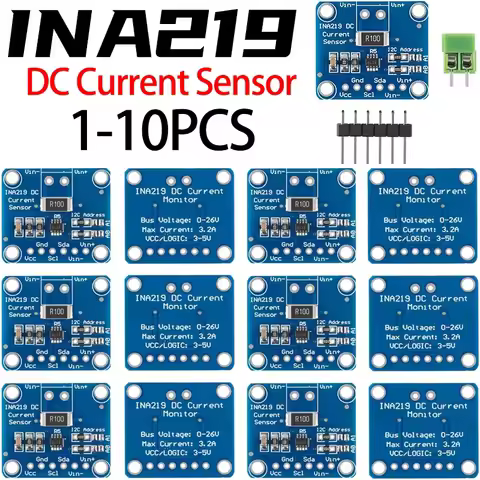 MCU-219 INA219 I2C Zero Drift Bi-directional Current Power Monitoring Sensor Module Sensor Breakout 