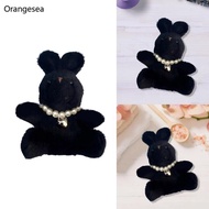 Orangesea Handcrafted Black Rabbit Keychain Soft and Portable Anime Keyrings Toy for Kids