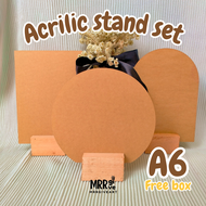 Set Akrilik stand transparan A6 / lembaran / kecil 2mm / 10.5x15cm / satu set hadiah graduation wedd