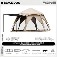 BLACKDOG Wind Haven Automatic Hexagonal Tent 3–4 Person Black/Silver Coated Waterproof