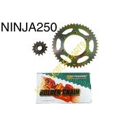 KAWASAKI NINJA250 FRONT SPROCKET+REAR SPROCKET+CHAIN SET 520