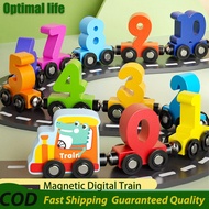 Children Toys Number Wheel Train 0-10 Magnet Wheel Train Educational Toys Magnetic Train Number Toys