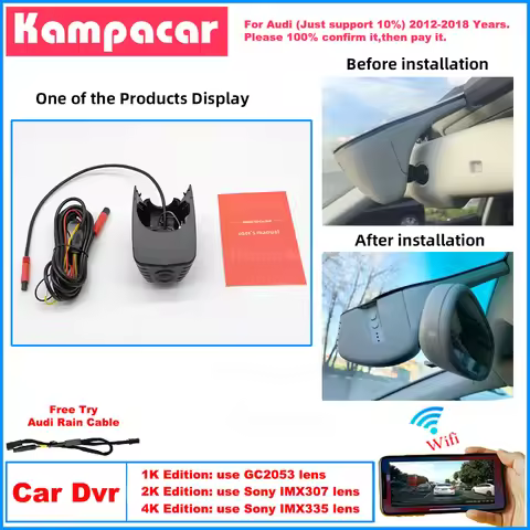 AD05 Plug and Play 1K 2K 4K Dash Cam Car Dvr Camera for Audi A3 8v 8p A4 A5 S5 B8 S3 S4 S6 A6 C7 A7 