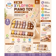 (SG INSTOCK) 2 in 1 Xylophone Piano Toy for Kids | Musical Educational Instrument with 8 Notes | Tod
