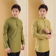 [S-3XL] Kurta Izhan | Kurta Olive Green | Kurta Hijau | Kurta Hijau Lumut | Kurta Moden | Kurta Dewa