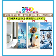 1 DOOR & 2 DOOR FRIDGE STICKERS Bathroom door stickers toilet door/s toilet stickers STANDARD SIZE J