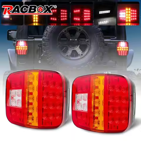 Car LED Tail Lights 39LED Trailer Truck Rear Light Brake Reverse Light Turn Signal License Plate Lam