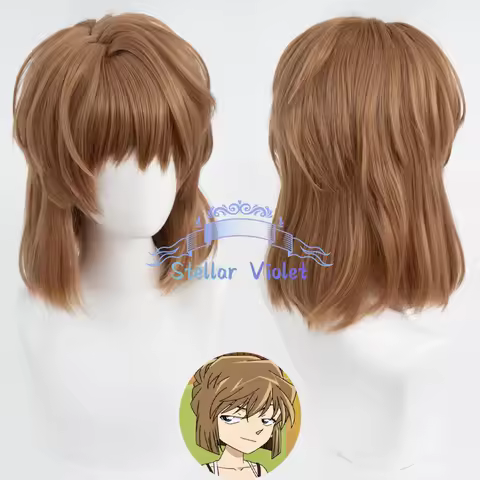 Haibara Ai Miyano Shiho Cosplay Wig Heat Resistant Anime Detective Conan Miyano Shiho Cosplay Synthe
