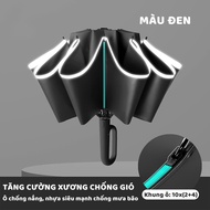 Ô Dù Gấp Ngược Tự Động 60 Xương (Nan) Tán Rộng Chống Tia UV Cứng Cáp Gắn Lớp Phản Quang