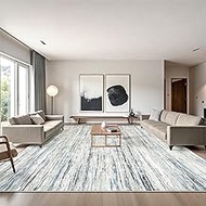 Washable Rugs 8x10 - Stain Resistant 8x10 Rugs for Living Room, Non Slip Backing Abstract Printed Ar