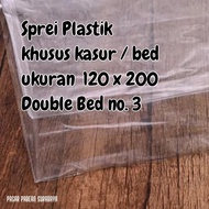 Plastik Sprei / Perlak / Bungkus Kasur / Bed ukuran : 120 x 200 murah - 010 / 100, 30 cm