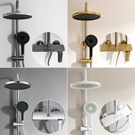 Light Luxury Minimalist Pressurized Gray Piano Key Shower Shower Set Bathroom Shower Rain Household 