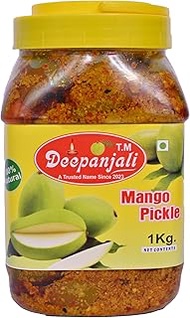 Deepanjali Fresh Green Mango Pickle Jar, Hand Made (1 Kg)