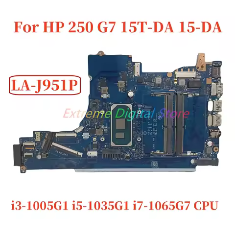 LA-J951P For HP 250 G7 15T-DA 15-DA Laptop Motherboard With i3-1005G1 i5-1035G1 i7-1065G7 CPU UMA 10