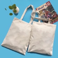 PLAIN WHITE CANVAS TOTE BAG CANVAS TOTE BAG