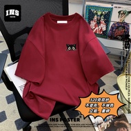 เสื้อยืดแขนสั้นผ้าฝ้ายแท้ NASA สำหรับผู้หญิง ฤดูใบไม้ผลิและฤดูร้อน ทรงหลวม ดีไซน์แขนสั้น ทรงแมว แบรน