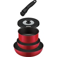 THERMOS DURABLE Pot And Frying Pan Set 5 Piece Set Red KSA-5B R k1005 [Direct from Japan]