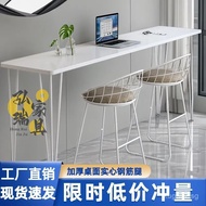 Trendy Balcony Table High Bar Table Simple Table and Chair Wall-Mounted Bar Counter Narrow Table Lon