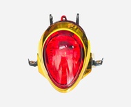 LAMPU STOP BELAKANG YAMAHA FINO KARBU KOMPLIT PLUS RING LAMPU STOP GOLD CHROME HMA THAILAND
