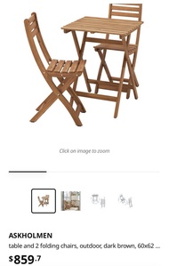 IKEA 接近全新木摺枱及椅子 多張