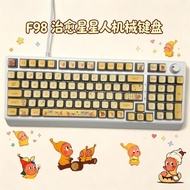 F98 Cute Mixed Light Computer Peripheral Office Game High-value Wired Mechanical Keyboard Green Axis
