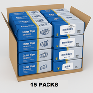 Combo Deals❤️15/30 Packs(1 Box) Kitchen Wipes 80 Pcs Kitchen Wet Tissue Tisu Basah Dapur Tisu Dapur