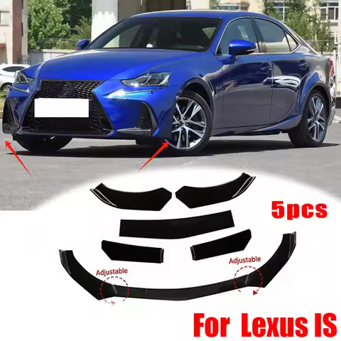 5Pcs ABS Material Universal Car Front Bumper Separator Bumper Lip Body Kit Duck Lip Separator For Le
