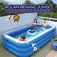 KOLAM RENANG ANAK/DEWASA JUMBO KOLAM KARET POMPA TIUP INFLATABLE POOL FMILY POOL