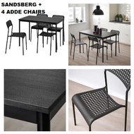 IKEA TARENDO Dining Table Set for Four People - BLACK / Set Meja Makan / Dining Table and Four Dinin