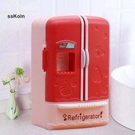 SSK_ Mini Fridge Toy Cute Realistic Small Simulated Nice-looking Decorative Openable 1/12 Dollhouse Kitchen Furniture Food Toy for Micro Landscape