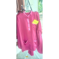 baju melayu sepasang warna pink terpakai