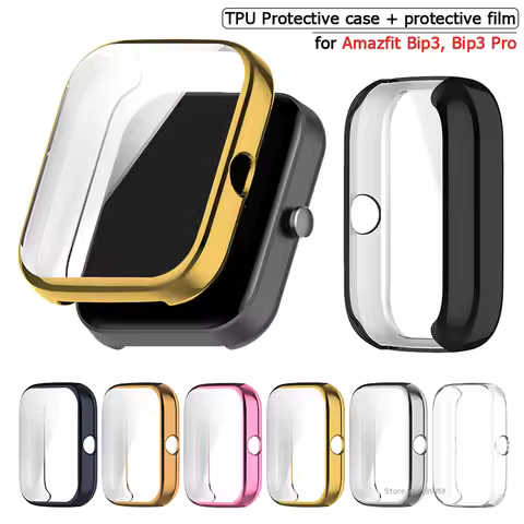 Protective Case For Xiaomi Huami Amazfit Bip 3 Full Cover Screen Protector Case SmartWatch Accessori