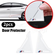 [Ready Stock]2Pcs/set BMW M Car Transparent Door Corner Anti-collision Sticker Door Corner Anti Scra