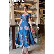 BLT BRAND : MAXI DRESS LINNEA BLUE Size. S Hand ️