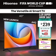 Hisense A4 40 inch AI TV | FHD | Natural Colour Enhancer | Dolby Audio | DTS | AI Sport Mode