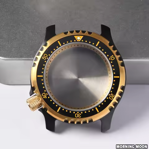 Golden HEIMDALLR River Ragfish Watch Case Left 8 o'clock Crown 28.5mm Dial NH35/36 Sapphire Mirror
