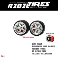 FA1 REBEL TIRES DISKBRAKE 10mm ADJUSTABLE AXLE ALLOY Rubber Tire