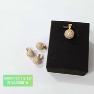 FULL ZIRCONIA BALL PENDANT 375 GRADE