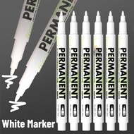 Waterproof  White Oily Marker Pen Graffiti Pens Stationery for Notebook Permanent Gel Tire Painting 