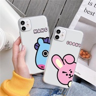 BTS bt21 clear 2 phone protect case For iphone 6/6s 7 , X , XS , XR , XSMax 11pro 12 pro 13 pro promax phone case